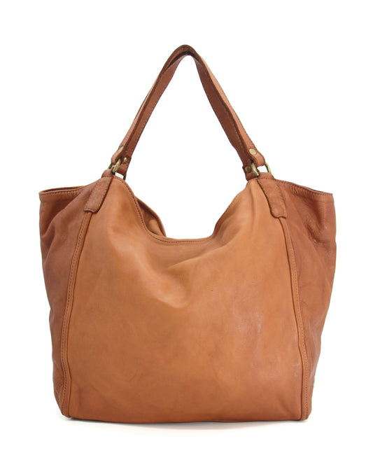 HOBO FACILE● Bolso shopper grande de piel con cremallera para mujer. 