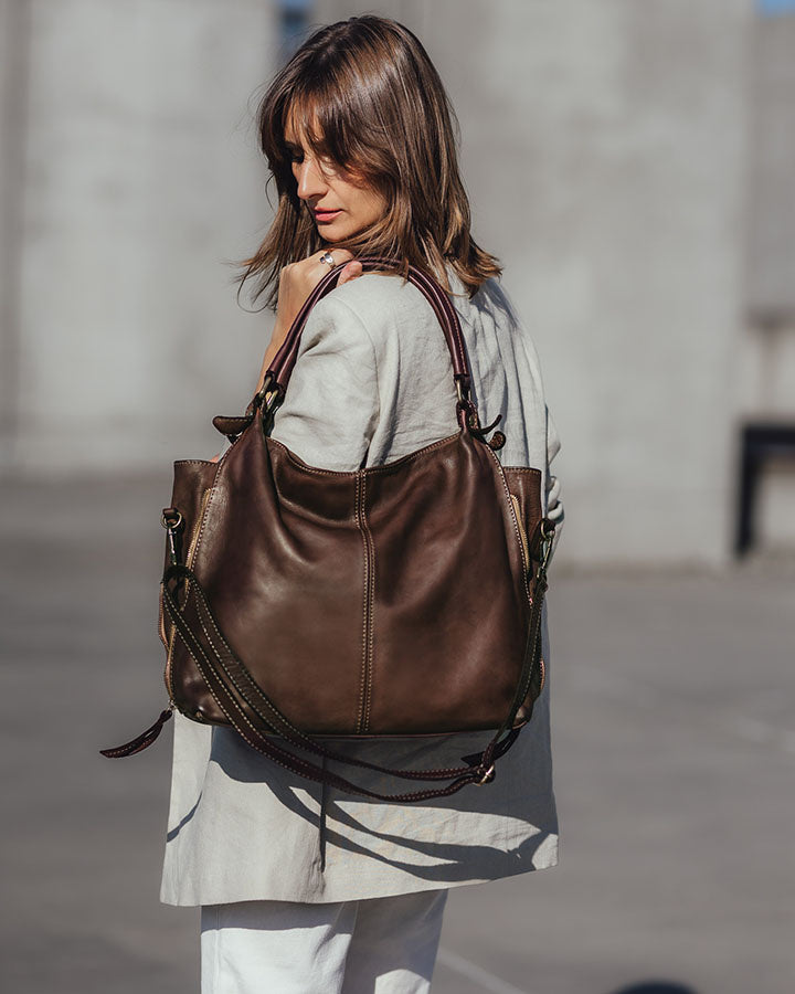 (express) HOBO VINTAGE™ Hobo-Bag Beuteltasche Damen aus echt Leder Sacktaschen.com