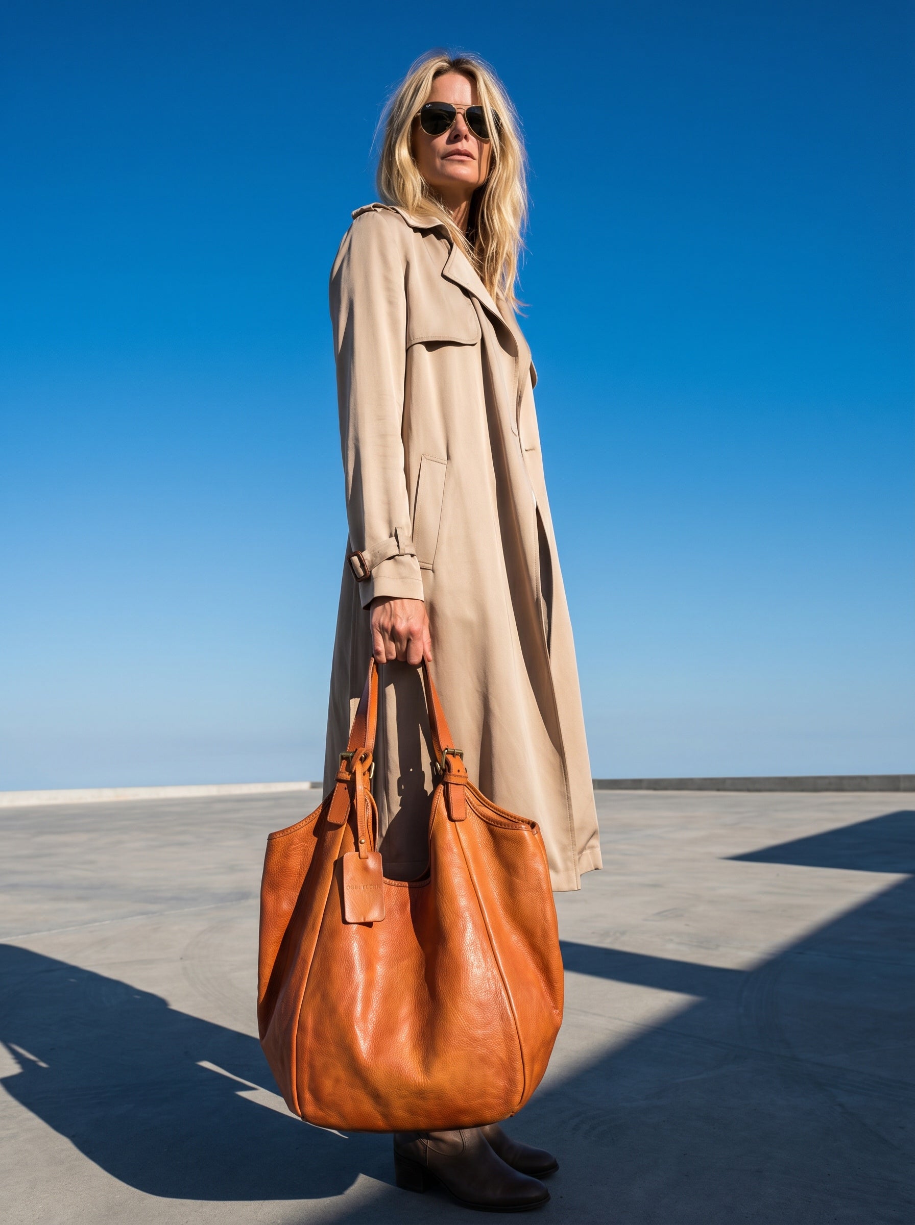 HOBO● Hobo Tasche Damen Leder XXL – Große weiche Schultertasche aus Echtleder, A4 Shopper & Beuteltasche Sacktaschen.com