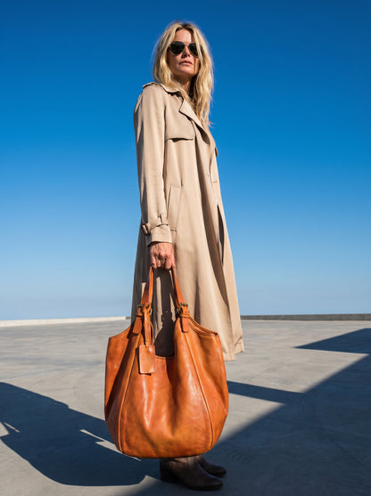 HOBO● Hobo Tasche Damen Leder XXL – Große weiche Schultertasche aus Echtleder, A4 Shopper & Beuteltasche Sacktaschen.com