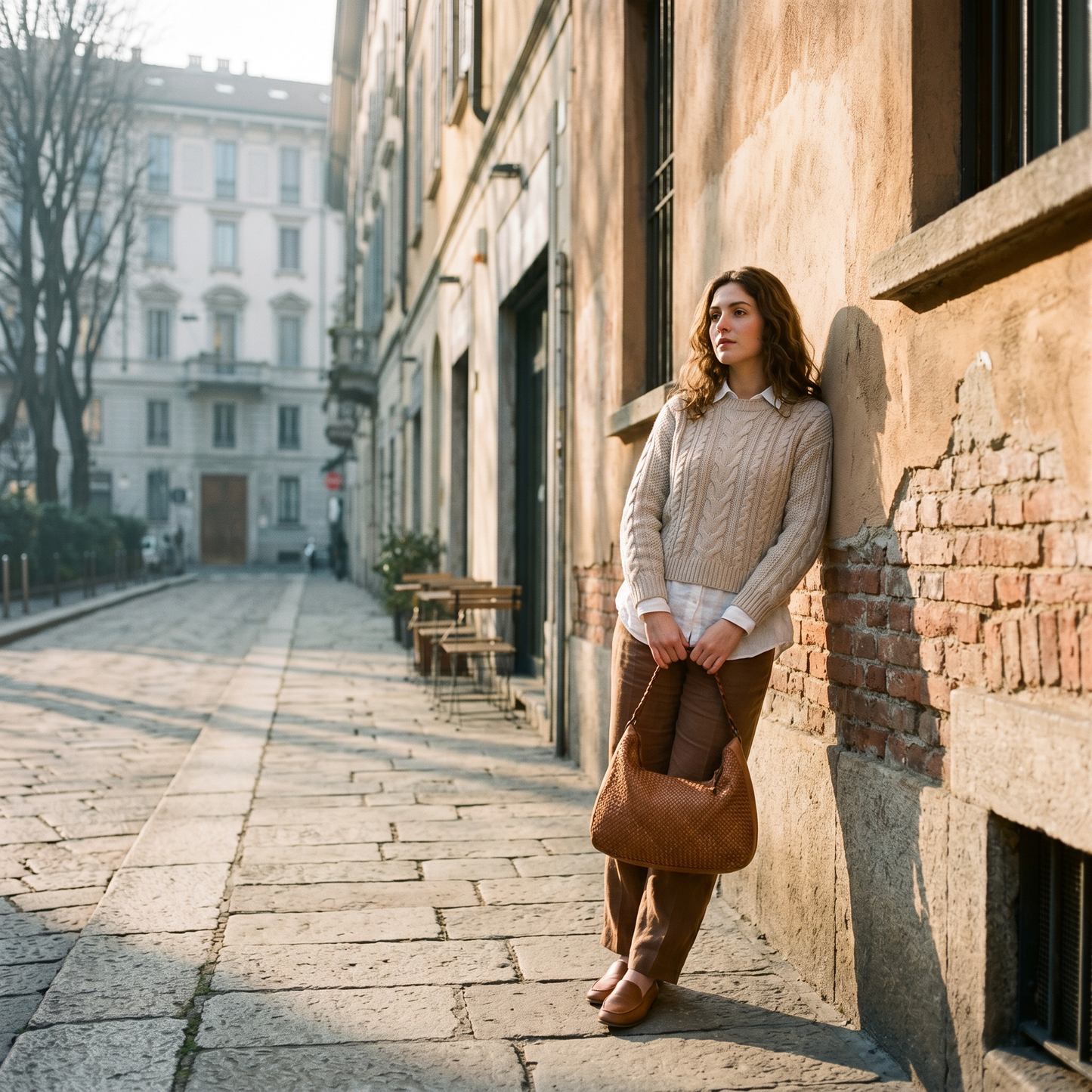 MONERA HOBO● Mittelgroß Damen Schultertasche aus geflochtenem italienischem Leder Sacktaschen.com