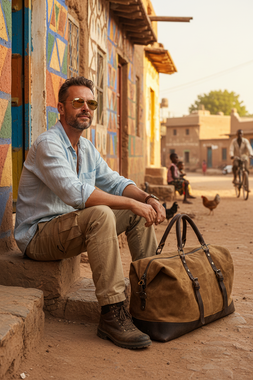 WaxTraveler™ XL Canvas Reisetasche Weekender Damen Herren aus gewachste Segeltuch & Leder Sacktaschen.com