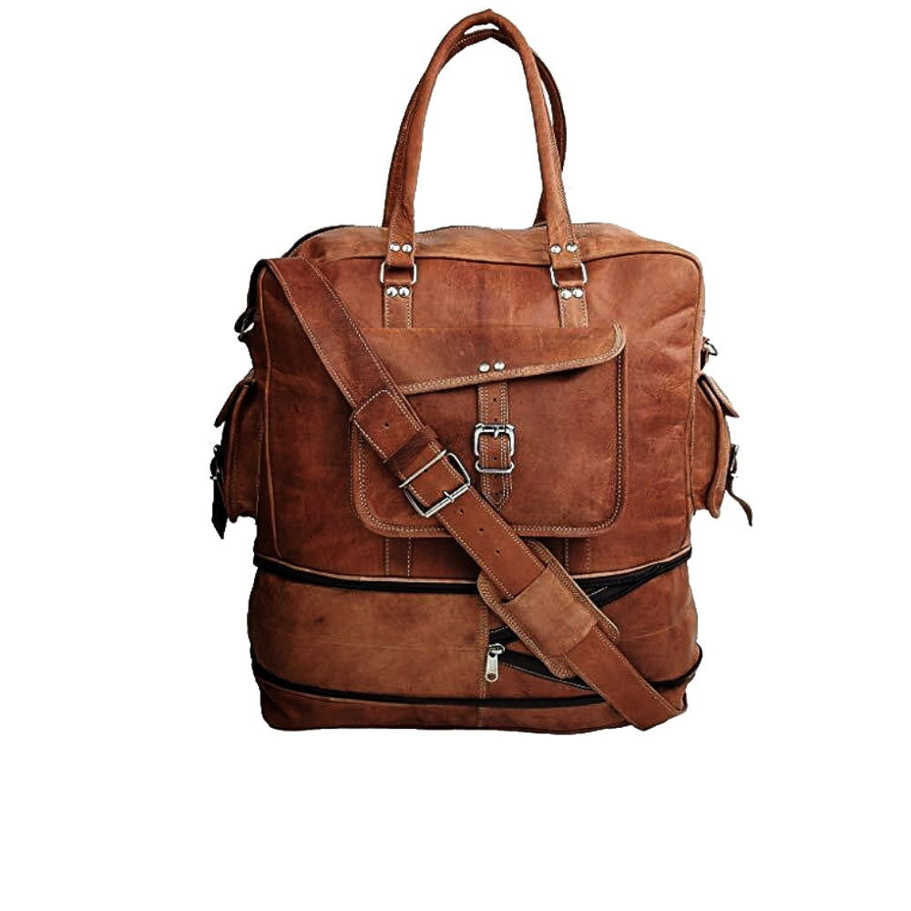 Sac Fourre-tout Postal Hollandais - Toile Et Cuir Fait Main En Suisse - Occasion - Marque The Desalpes