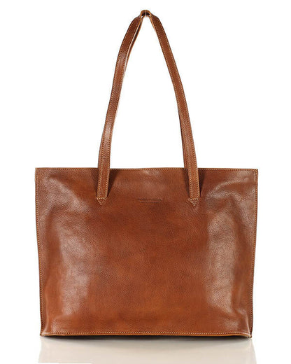 TOTE BUSINESS Elegant leather handbag with high handles