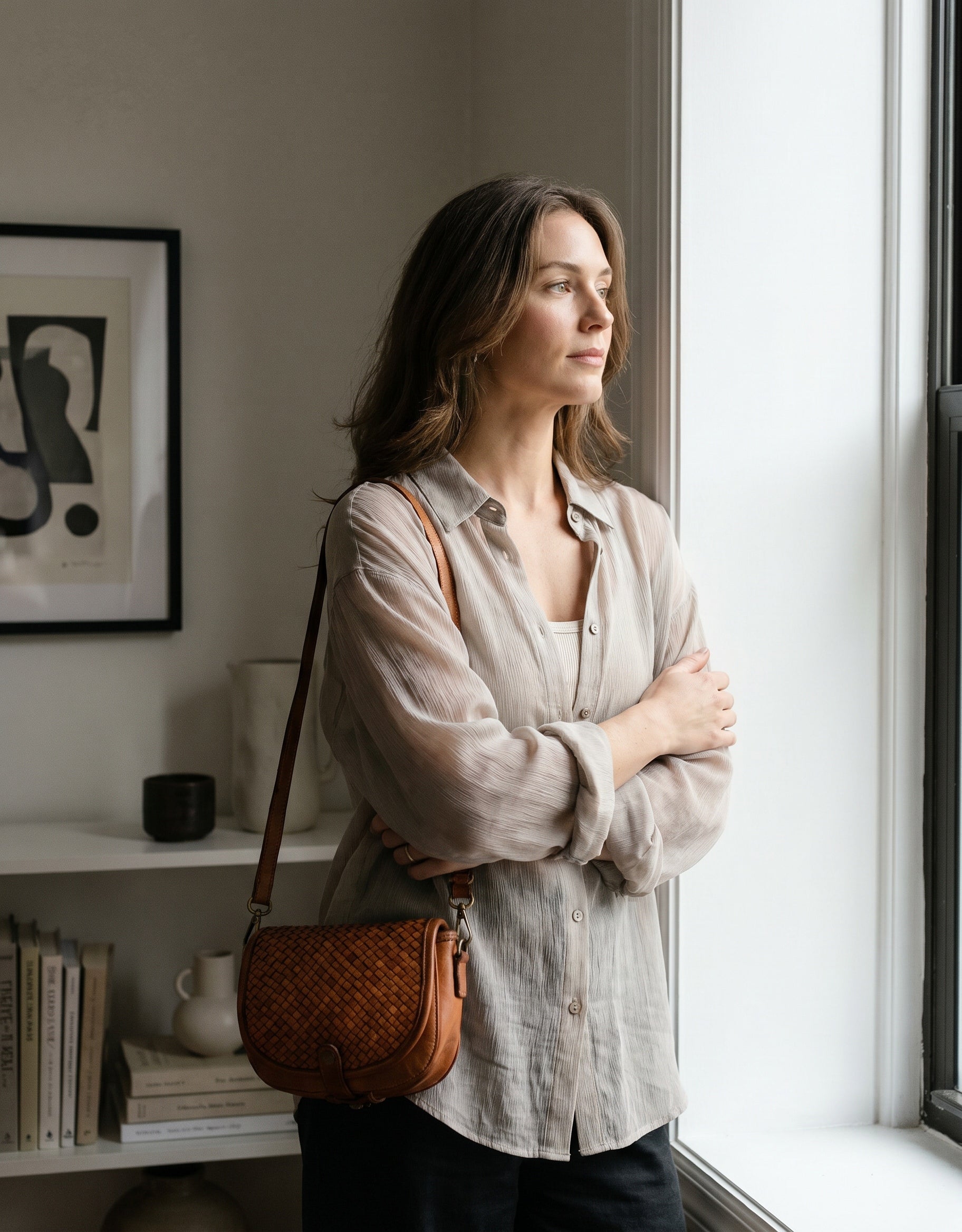 ROSALINE S● Mini Umhängetasche aus Leder für Damen – Handgefertigte Crossbody-Tasche Sacktaschen.com