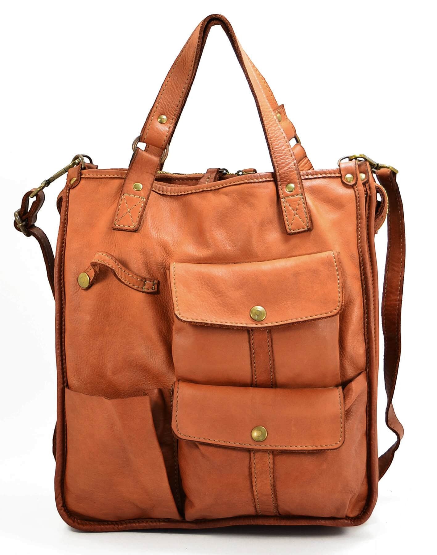 Hellbraun LAVORO™ Leder Arbeitstasche & Umhängetasche – Dein Allrounder für Büro & Alltag Sacktaschen.com