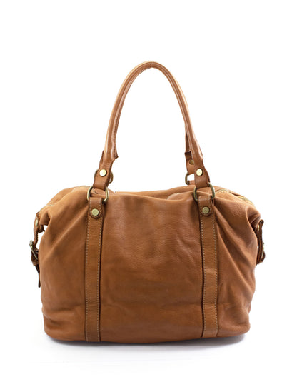 BOHO● Damen Bowling-Schultertasche aus italienischem Leder - BOHO Still Sacktaschen.com