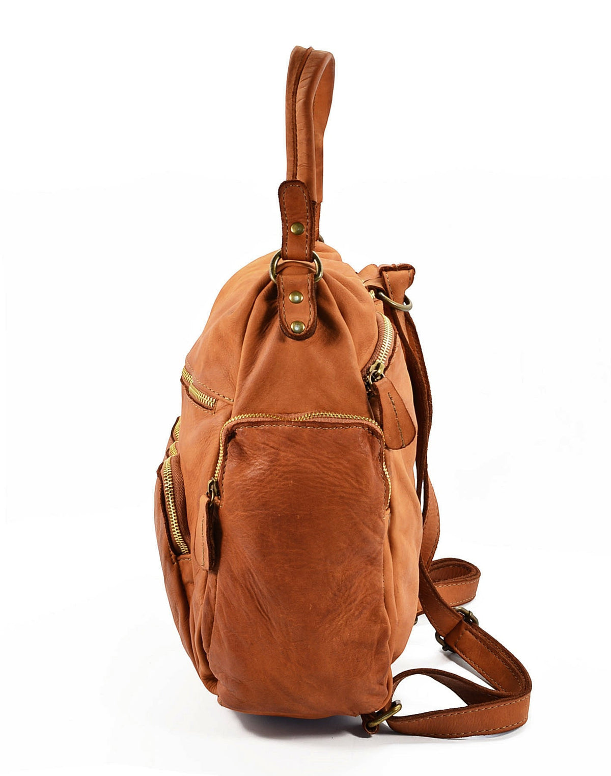 (EXPRESS) URBINO● 2-in-1 Leder City Rucksack Vintage für Damen und Herren mit mehreren Taschen Sacktaschen.com