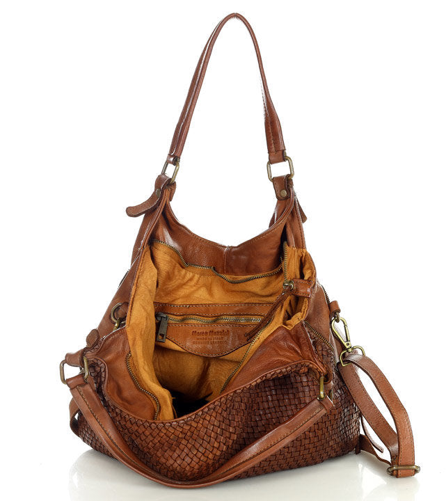 (EXPRESS) HOBO TRECCIA● Hobo bag Women's pouch bag made from braided leather