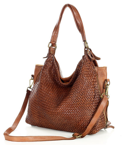 (EXPRESS) HOBO TRECCIA● Hobo bag Women's pouch bag made from braided leather