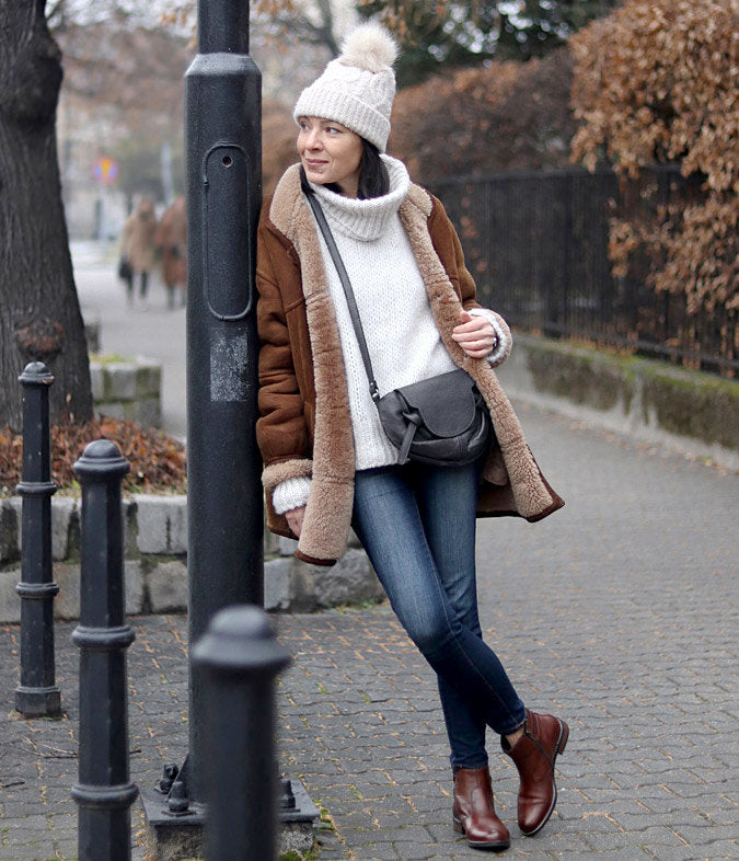 SICILIANA Kleine Leder Umhängetasche Crossbody für Damen