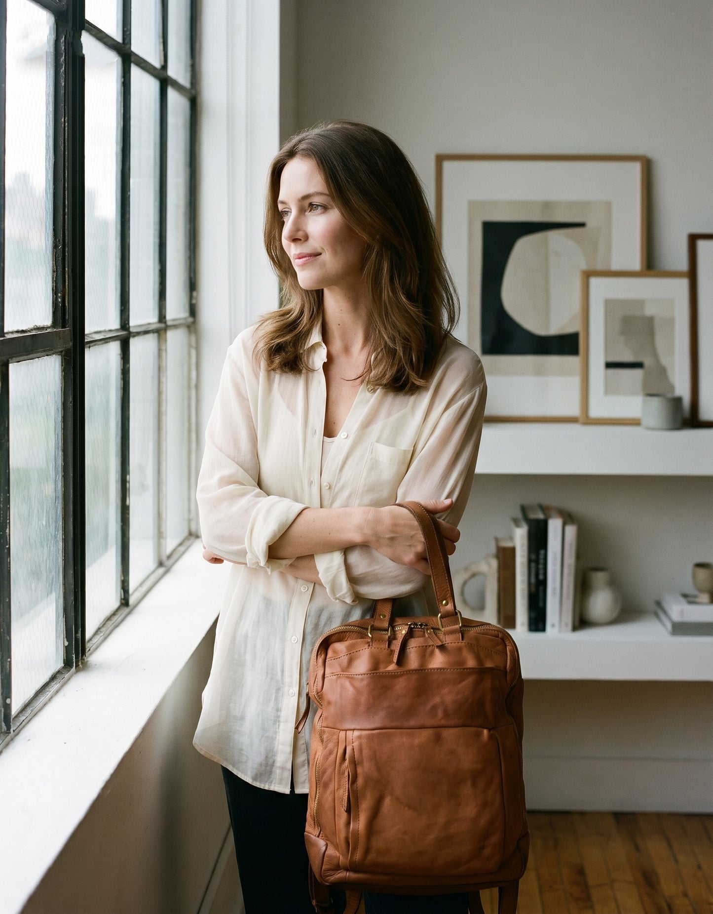 BORGO● Lederrucksack mit Laptopfach – Wandelbarer 2-in-1 Business Rucksack & Aktentasche aus Echtleder Sacktaschen.com