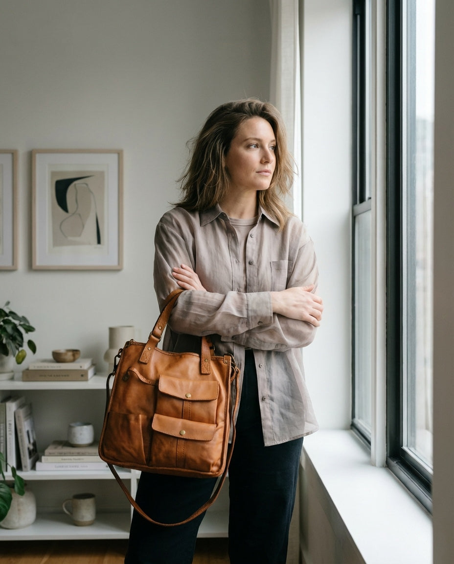 LAVORO™ Leder Arbeitstasche & Umhängetasche – Dein Allrounder für Büro & Alltag Sacktaschen.com