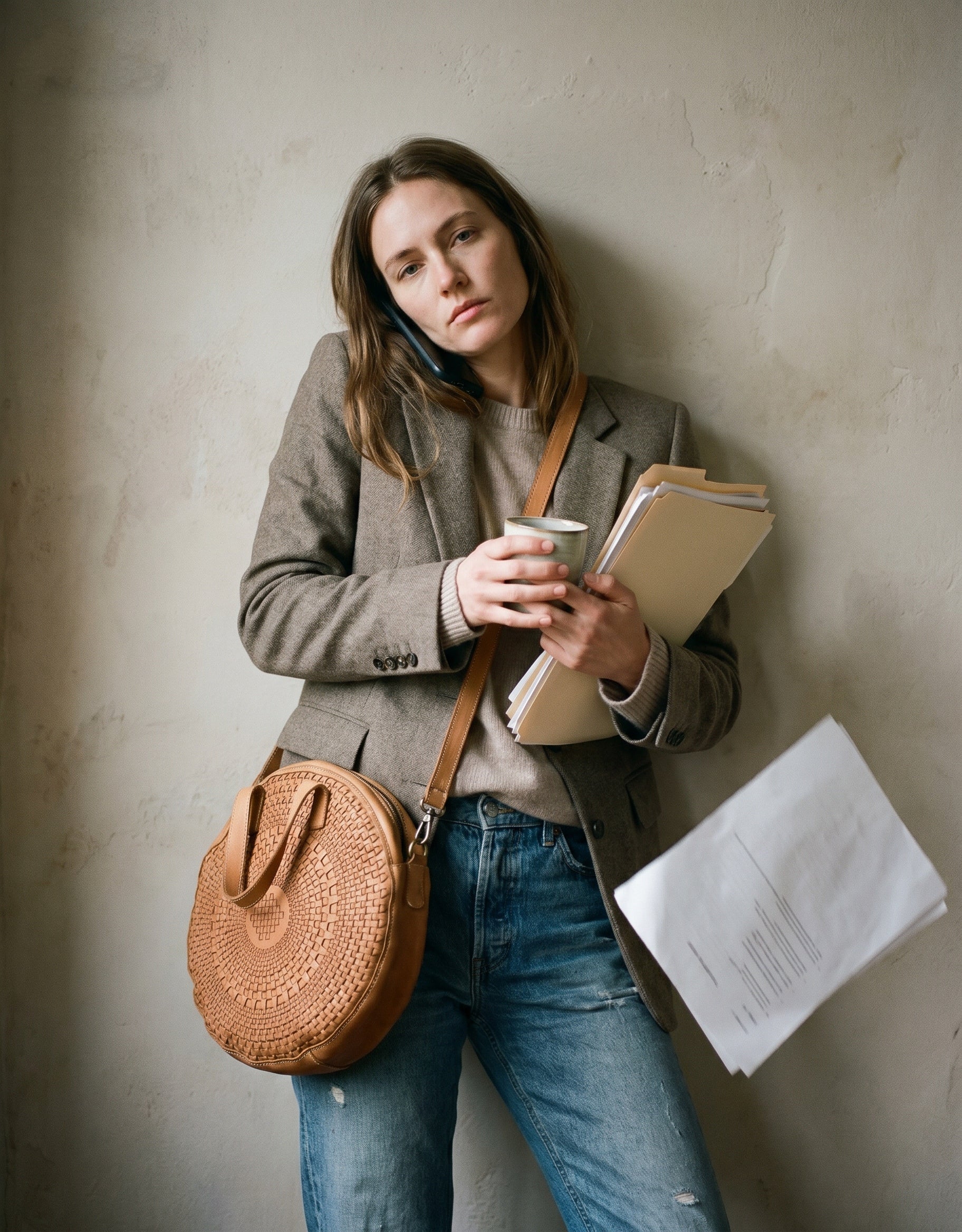 ROTUNDA● Ovale Damen-Umhängetasche aus geflochtenem Leder – Wandlungsfähige Eleganz Sacktaschen.com