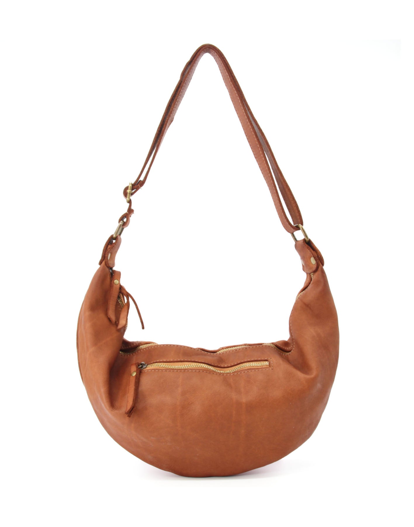 LUNA ● Sac Croissant hobo. Sac Crescent en cuir italien