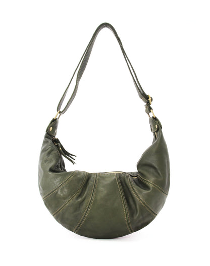 LUNA ● Sac Croissant hobo. Sac Crescent en cuir italien