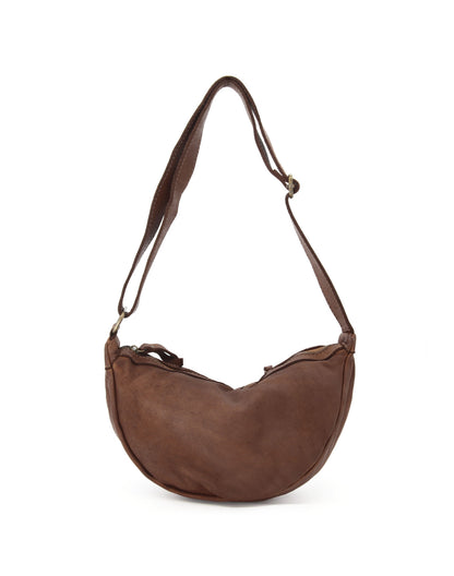 LUNA HOBO S● Kleine Leder Crescent Bag für Damen. Halbmond Tasche aus italienischem Leder