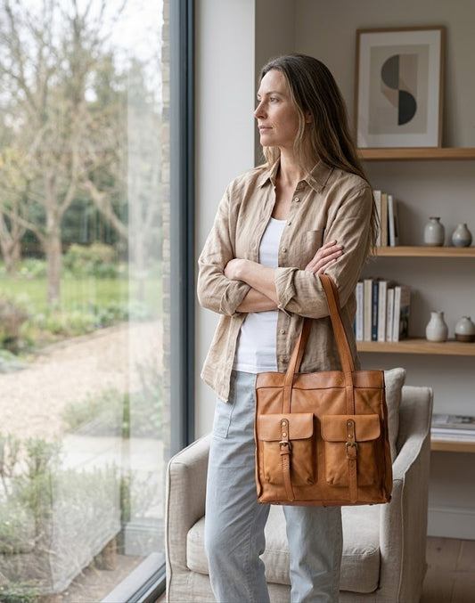 MARANELLO ● Leder Shopper Damen | Exklusive Tote Bag & Schultertasche 2in1 Sacktaschen.com