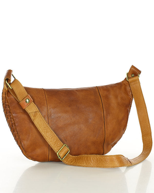 MOND 2 ● Large unisex bum bag - crossbag made of hand-woven genuine leather with zip.