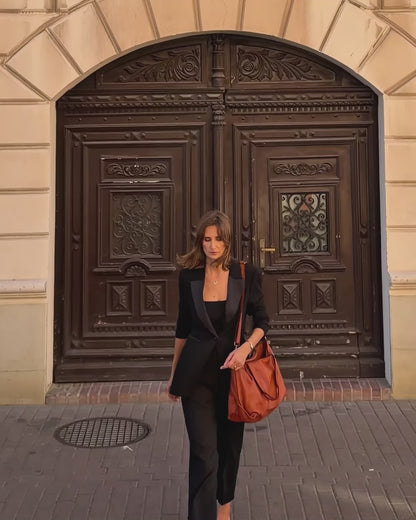 LORIANNE. Klassische Damen Shopper Tasche / tote bag aus italienischem Leder