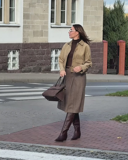 BINOTTI WILD™ Elegant Women's Handbag made of Italian suede