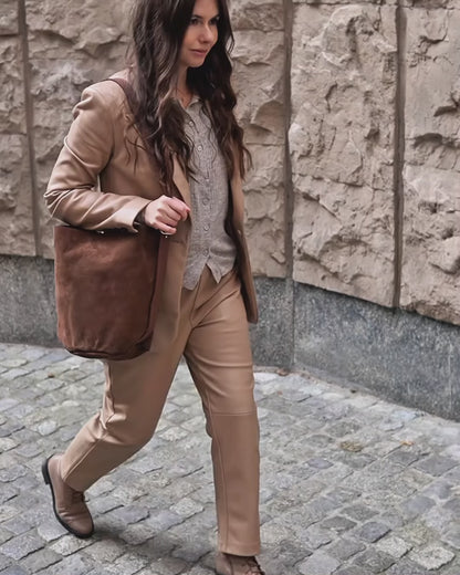 BREGEND WILD™ 2in1 Women's Hobo Bucket Bag and Shoulder Bag in Italian Suede