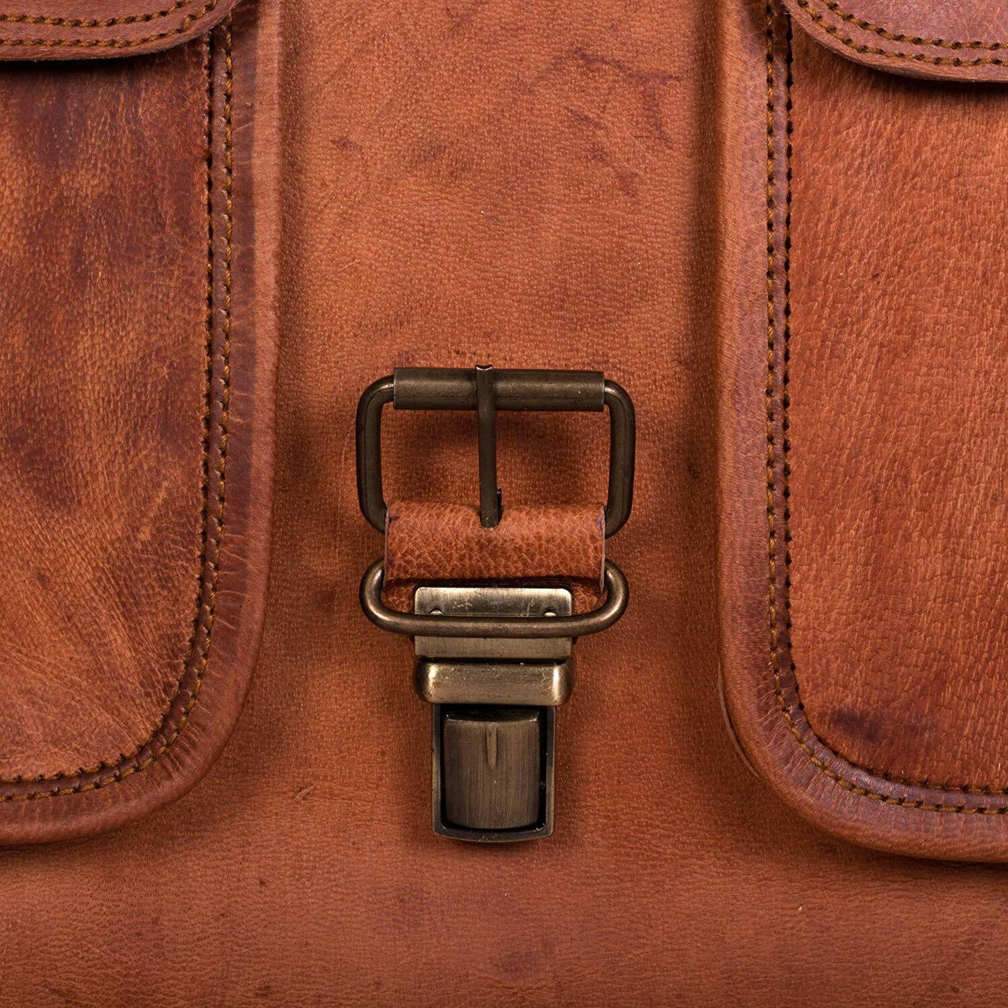 RAHAN VINTAGE Porte-documents en cuir fait main pour hommes marron. (Expédition le jour même)