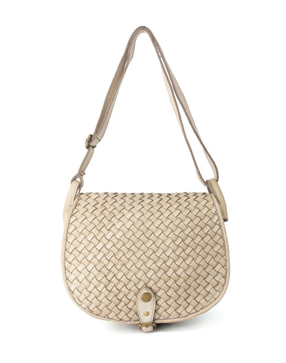 Beige ROSALINE● Leder-Umhängetasche & Crossbody-Tasche für Damen im Retro-Stil Sacktaschen.com