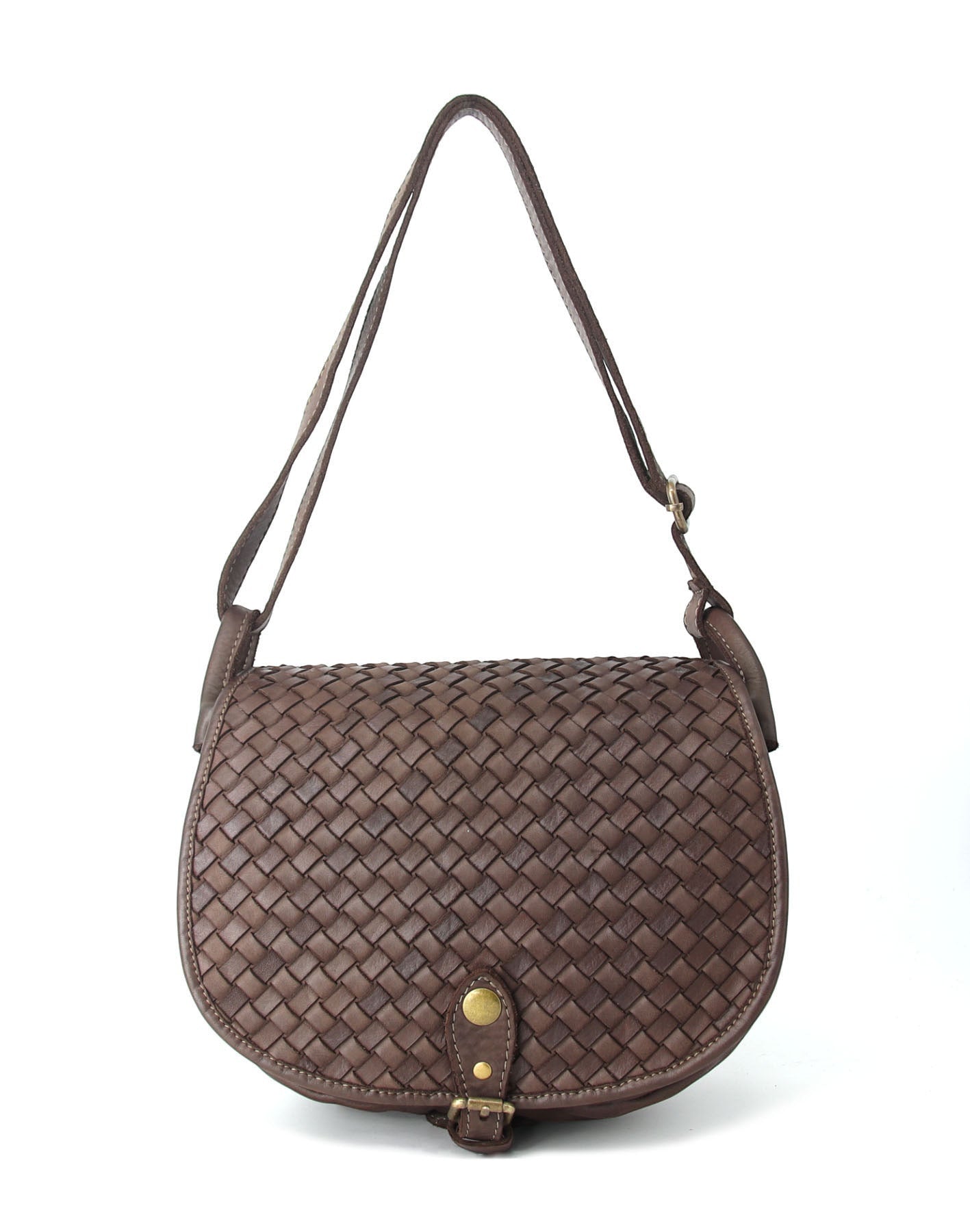 Braun ROSALINE● Leder-Umhängetasche & Crossbody-Tasche für Damen im Retro-Stil Sacktaschen.com