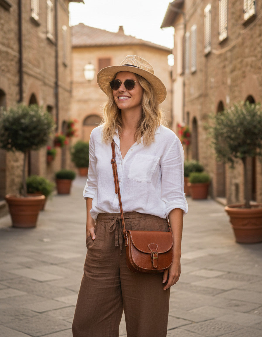 CIARA Kleine Damen Leder Umhängetasche Crossbody Sacktaschen.com