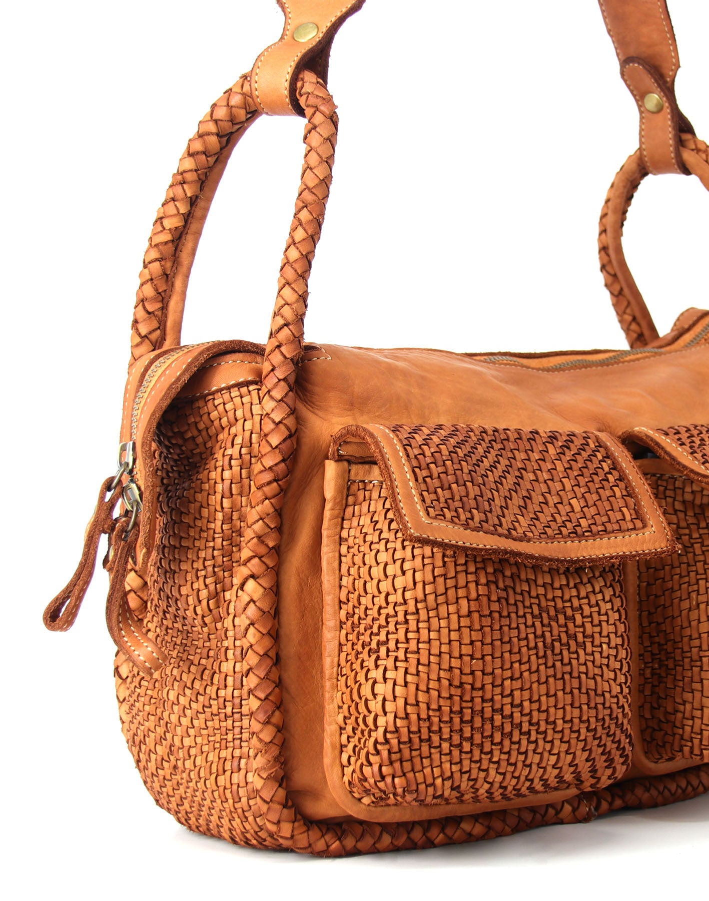 FESCO● Mittelgroß Schultertasche Leder für Damen – Handgefertigte Umhängetasche aus Italien Sacktaschen.com