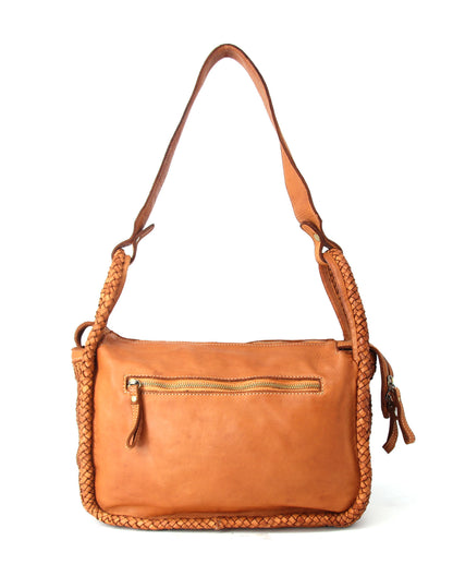 FESCO● Mittelgroß Schultertasche Leder für Damen – Handgefertigte Umhängetasche aus Italien Sacktaschen.com