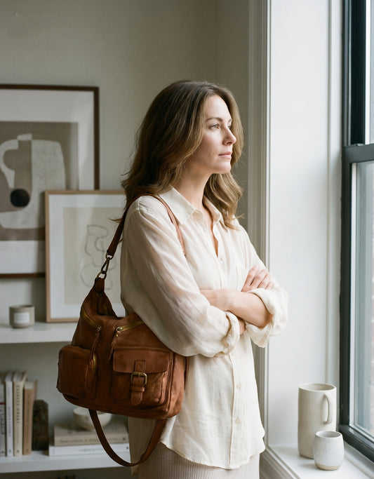 GARDA● Leder Schultertasche Damen – Zeitloses Design & Funktionalität Sacktaschen.com