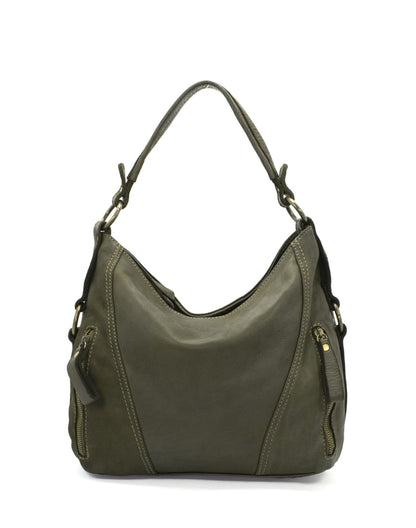 grün LADOORA● Elegante Leder-Umhängetasche: Italienische Handwerkskunst aus der Toskana Sacktaschen.com