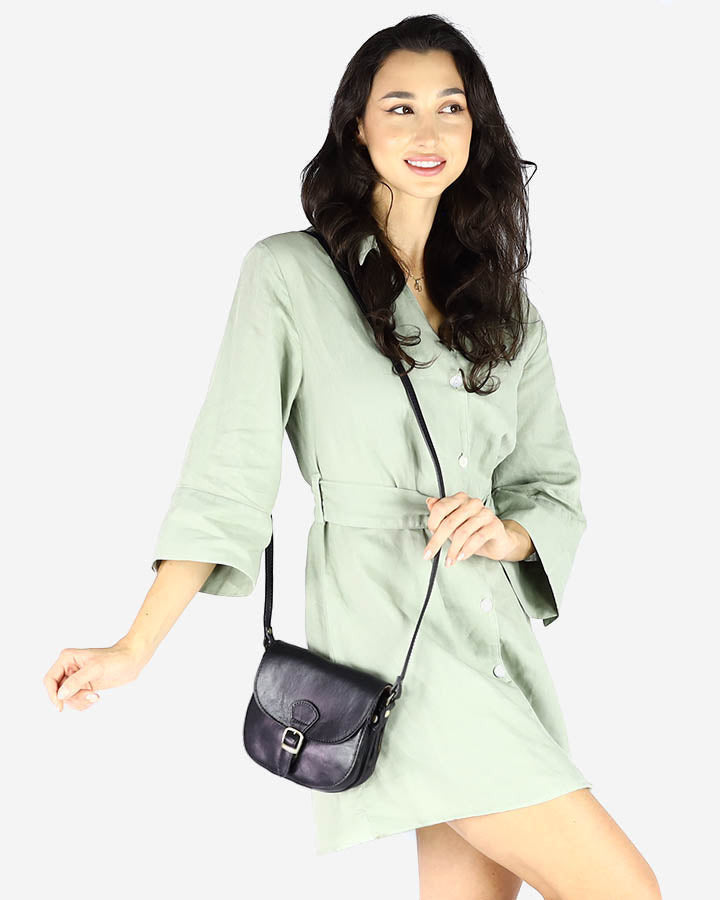 CIARA Kleine Damen Leder Umhängetasche Crossbody Sacktaschen.com