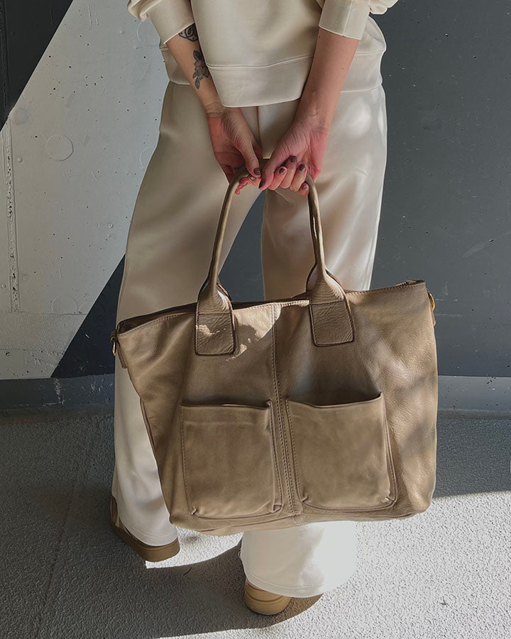 SIENA 2 Leder Damen Shopper Tote mit vielen Taschen