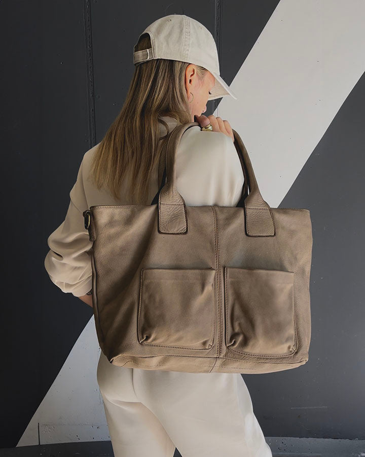 SIENA 2 Leder Damen Shopper Tote mit vielen Taschen