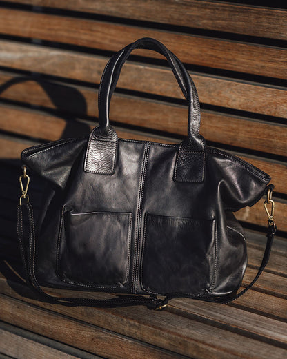 SIENA 2 Leder Damen Shopper Tote mit vielen Taschen