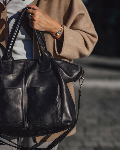 SIENA 2 Leder Damen Shopper Tote mit vielen Taschen