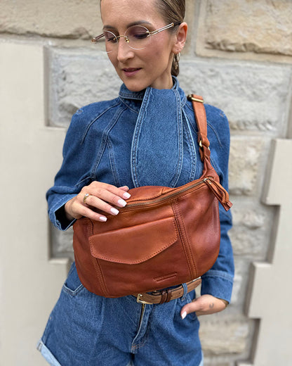 TONALE™ Große Leder Crossbody Nierentasche für Damen XL