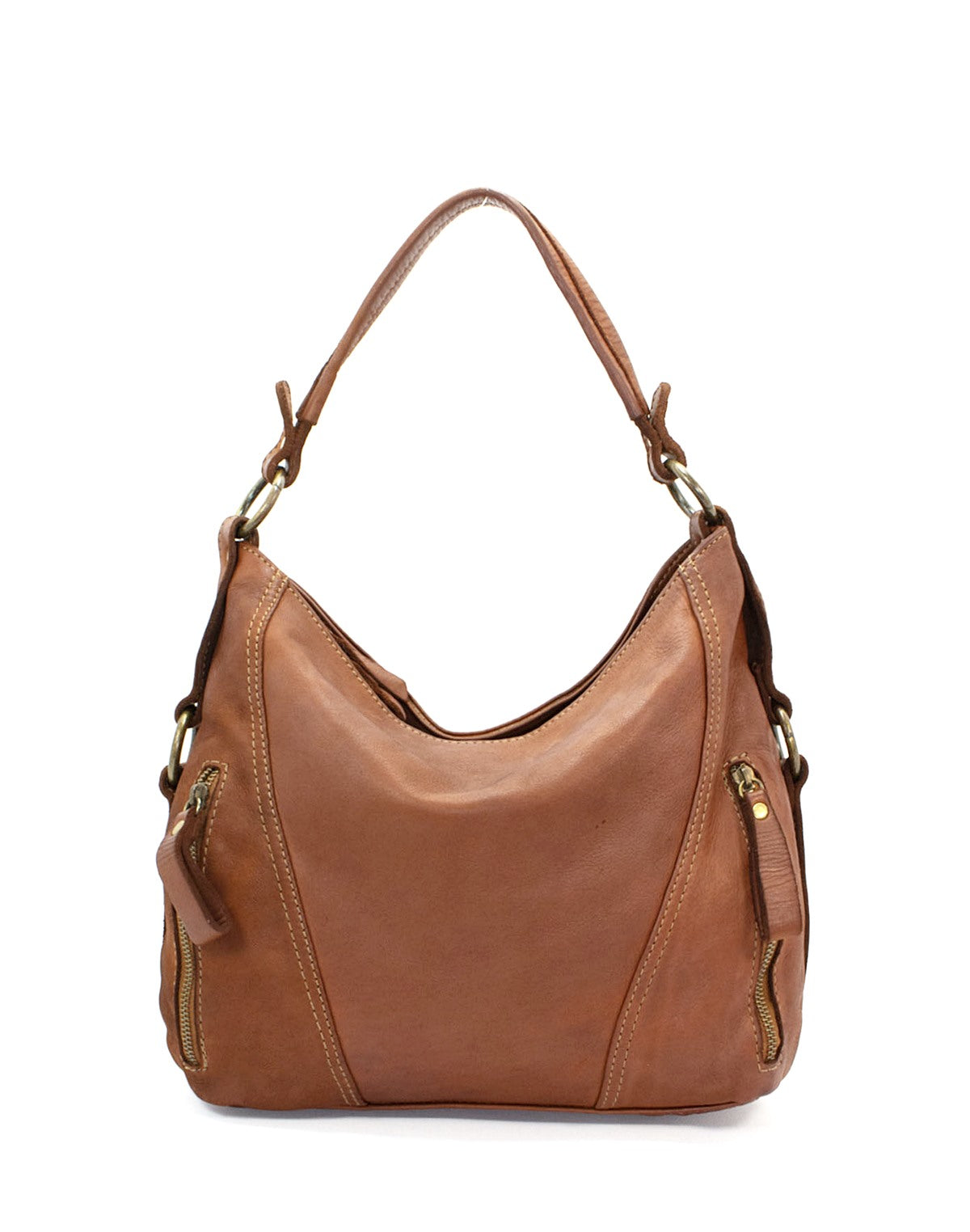 cognac LADOORA● Elegante Leder-Umhängetasche: Italienische Handwerkskunst aus der Toskana Sacktaschen.com