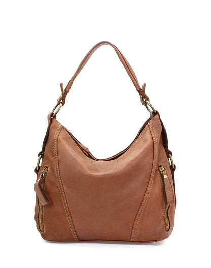cognac LADOORA● Elegante Leder-Umhängetasche: Italienische Handwerkskunst aus der Toskana Sacktaschen.com
