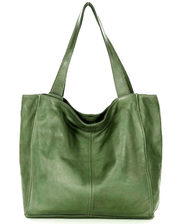 SOHO TOSCA● Einfache Shopper Tasche für Damen aus italienisches Leder