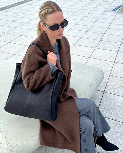 SOHO TOSCA● Einfache Shopper Tasche für Damen aus italienisches Leder