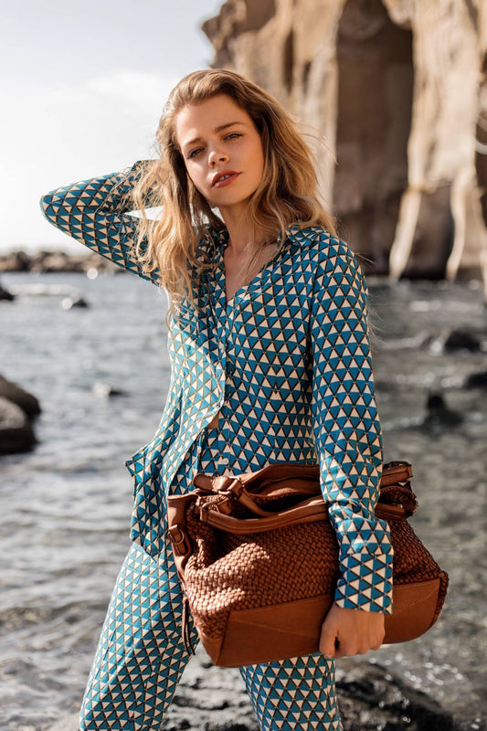 HOBO TRECCIA● Hobo Tasche Beuteltasche Damen aus geflochtenem Leder