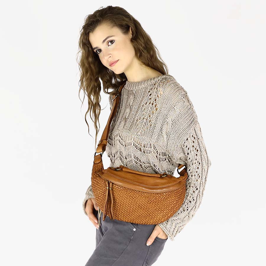 Genuine leather bum bag on sale