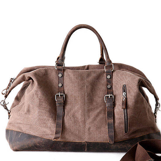 sac bandoulière marron homme femme grand voyage