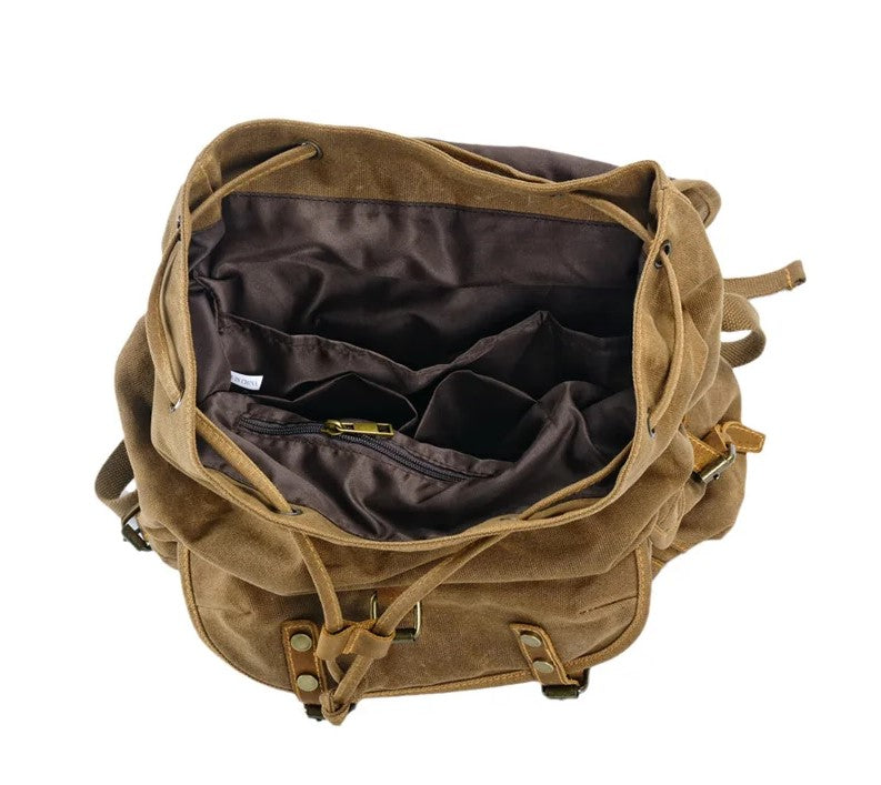 cheap leather canvas backpacks School backpack vintage canvas ladies unisex size / Bag Backpack Unisex canvas leather for women & men black brown 15-inch – Sacktaschen