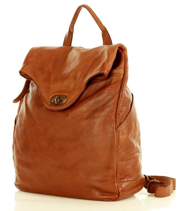 (EXPRESS) PRATO. Large vintage urban backpack leather for women & men