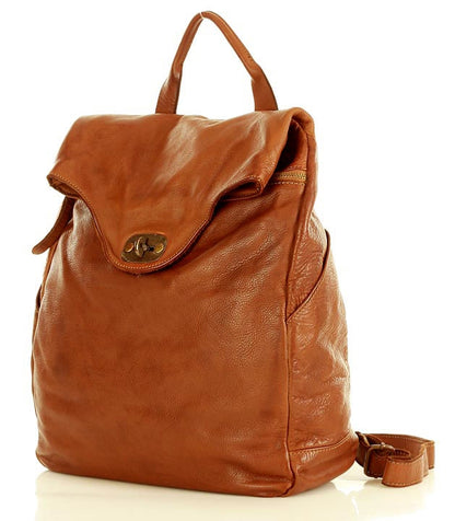 (EXPRESS) PRATO. Large vintage urban backpack leather for women & men
